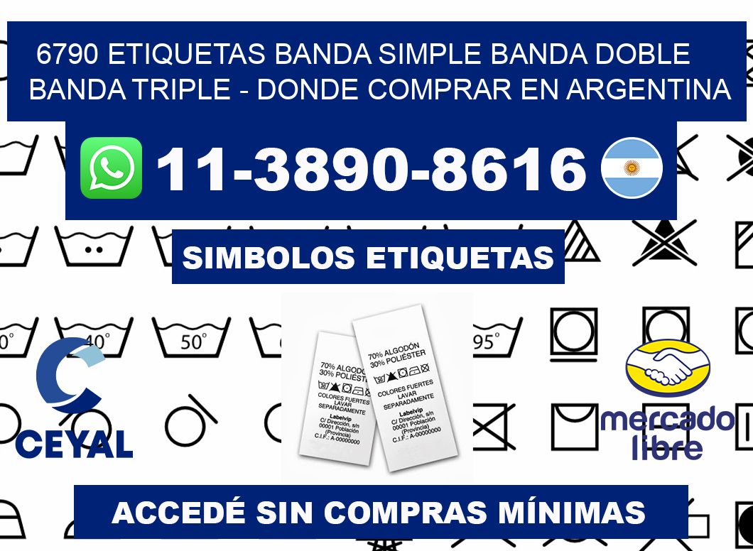 6790 etiquetas banda simple banda doble banda triple - Donde Comprar en Argentina