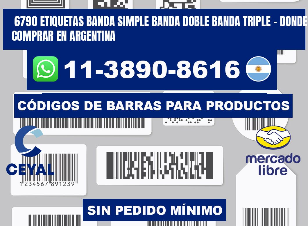 6790 etiquetas banda simple banda doble banda triple - Donde Comprar en Argentina