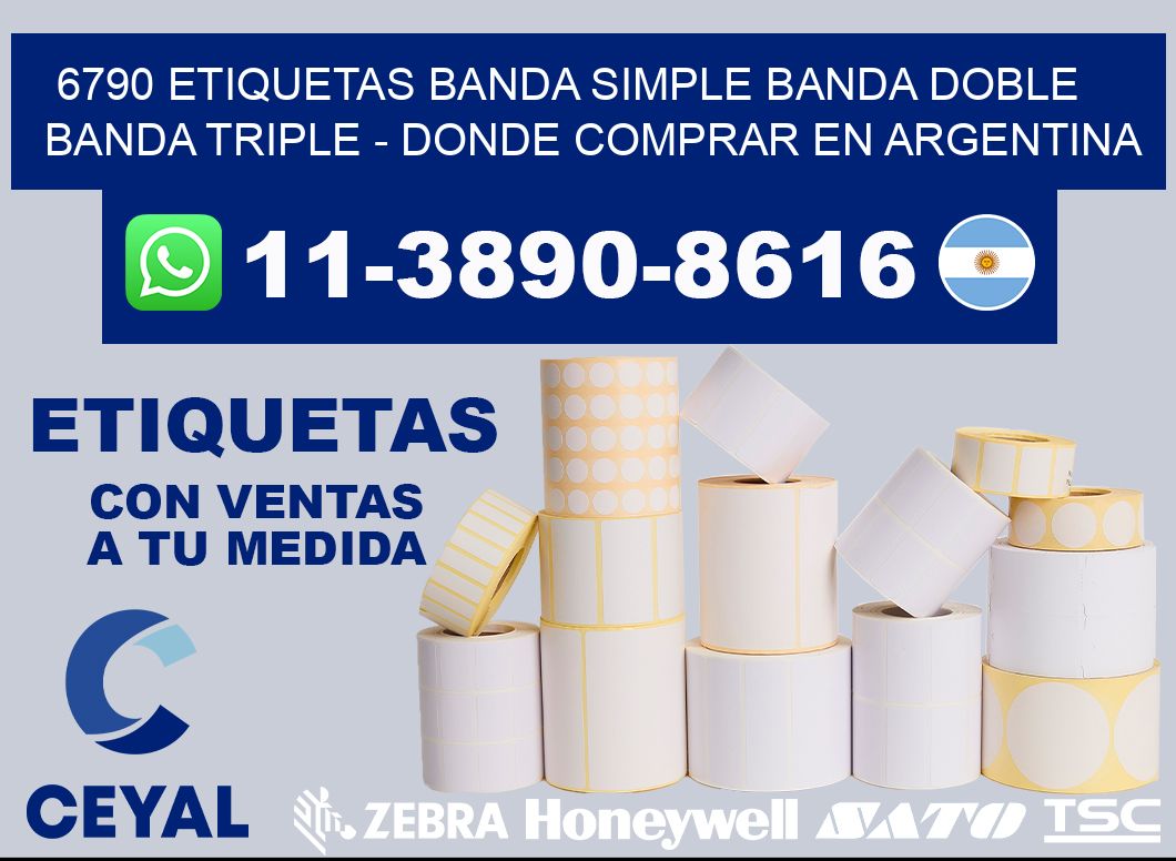 6790 etiquetas banda simple banda doble banda triple - Donde Comprar en Argentina