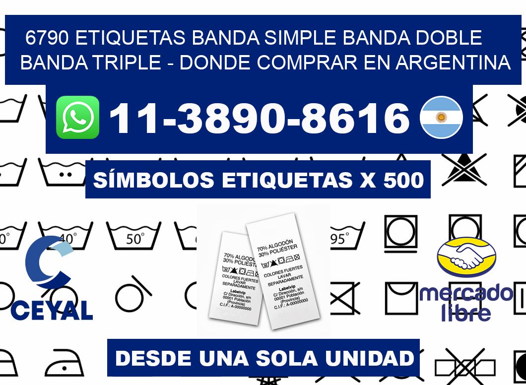 6790 etiquetas banda simple banda doble banda triple - Donde Comprar en Argentina