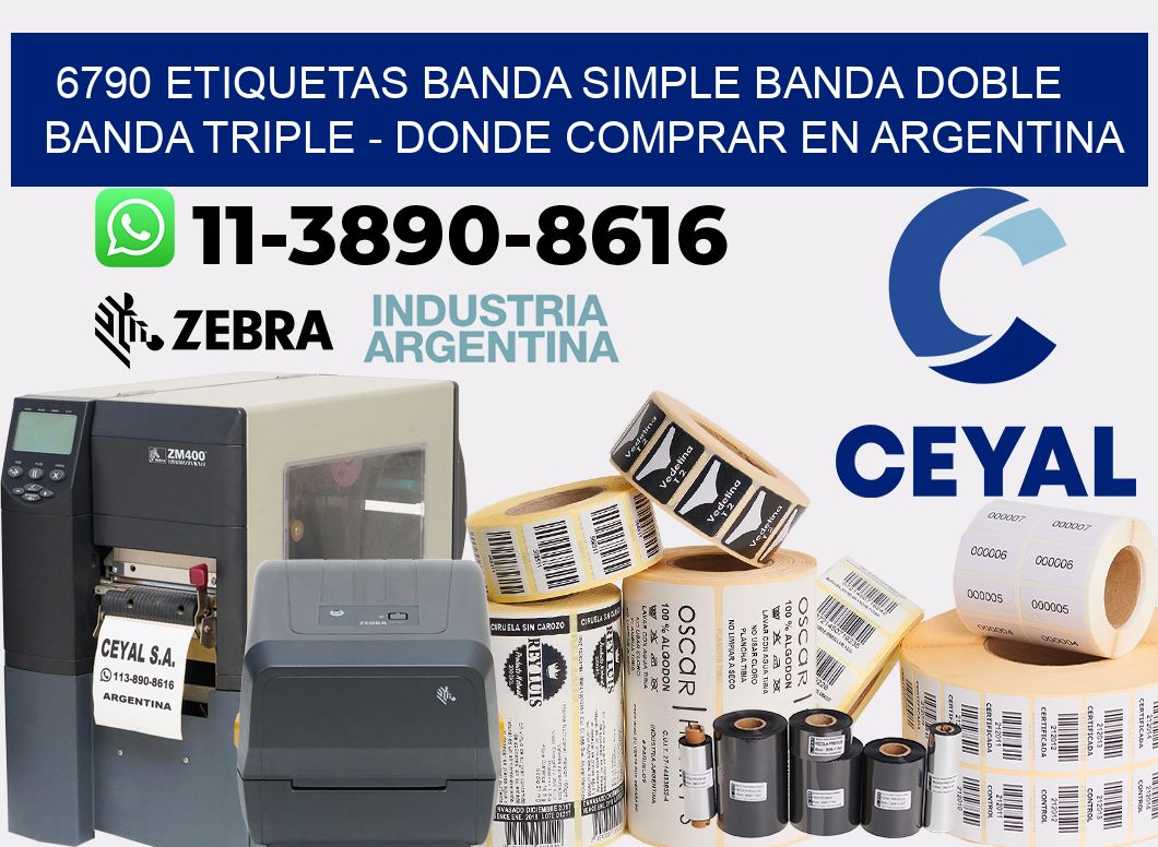 6790 etiquetas banda simple banda doble banda triple - Donde Comprar en Argentina