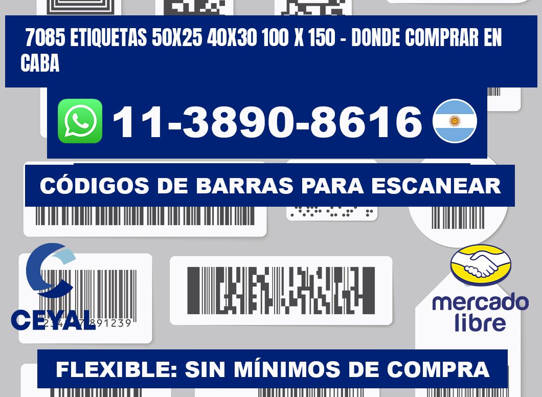 7085 etiquetas 50x25 40x30 100 x 150 - Donde Comprar en Caba