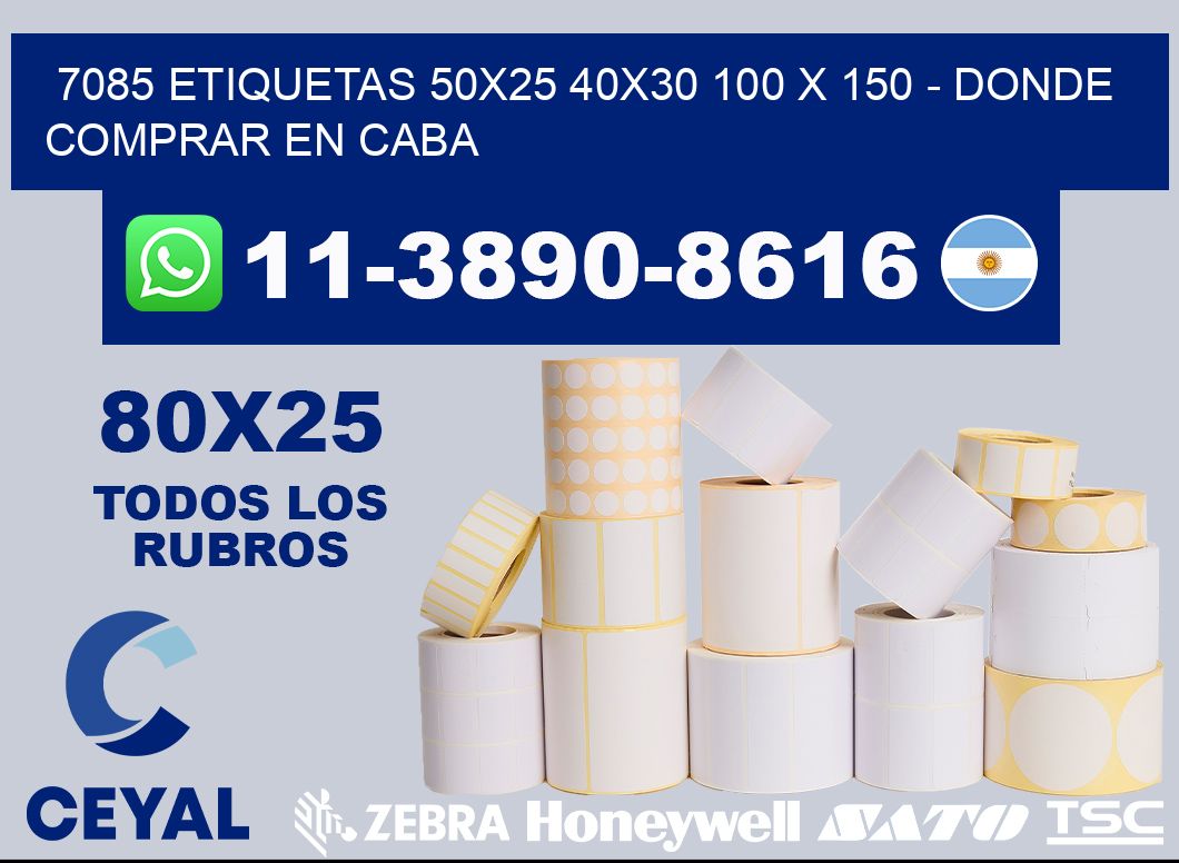 7085 etiquetas 50x25 40x30 100 x 150 - Donde Comprar en Caba