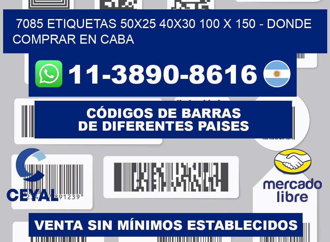 7085 etiquetas 50x25 40x30 100 x 150 - Donde Comprar en Caba
