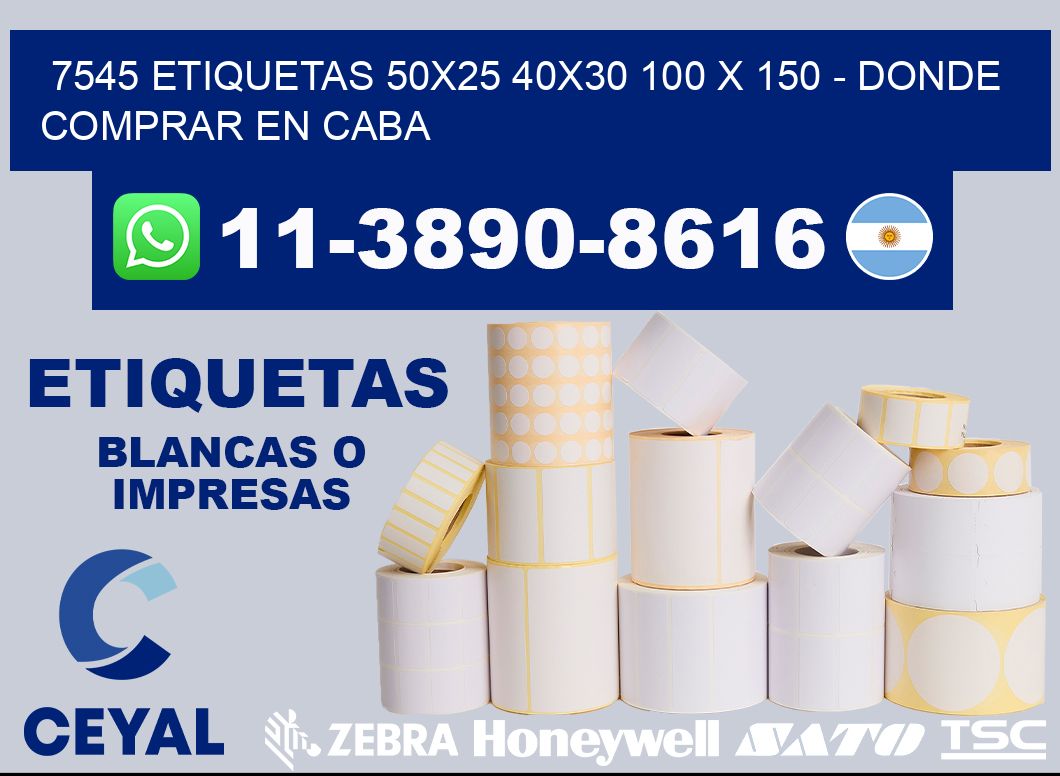 7545 etiquetas 50x25 40x30 100 x 150 - Donde Comprar en Caba