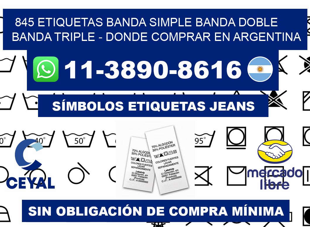845 etiquetas banda simple banda doble banda triple - Donde Comprar en Argentina