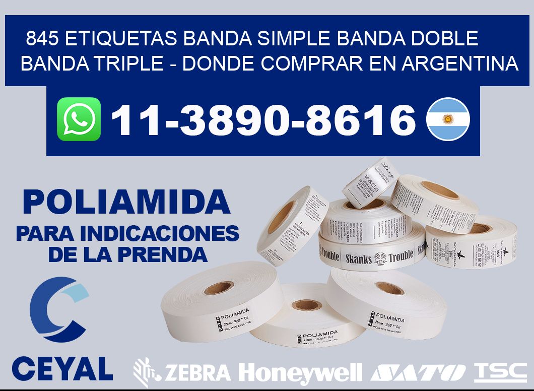 845 etiquetas banda simple banda doble banda triple - Donde Comprar en Argentina