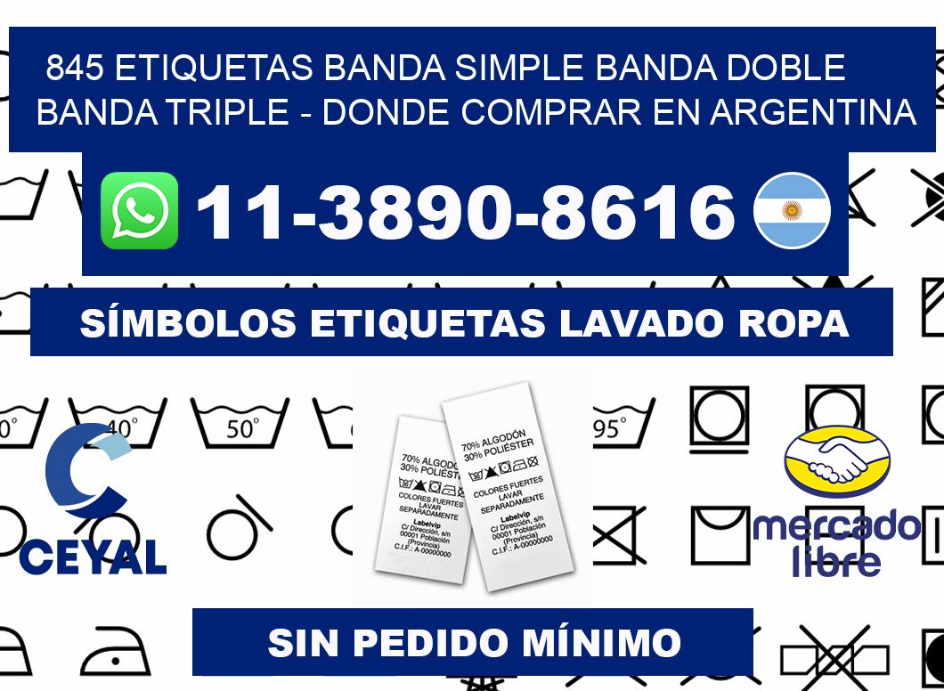 845 etiquetas banda simple banda doble banda triple - Donde Comprar en Argentina