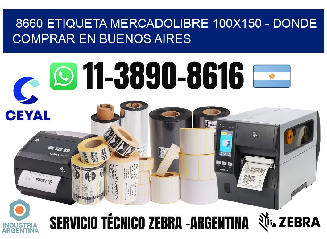 8660 etiqueta MercadoLibre 100x150 - Donde Comprar en Buenos Aires