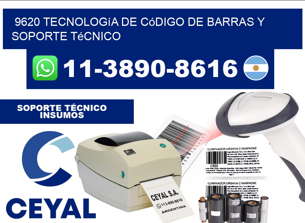 9620 Tecnología de Código de Barras y Soporte Técnico