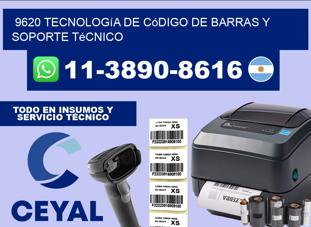 9620 Tecnología de Código de Barras y Soporte Técnico