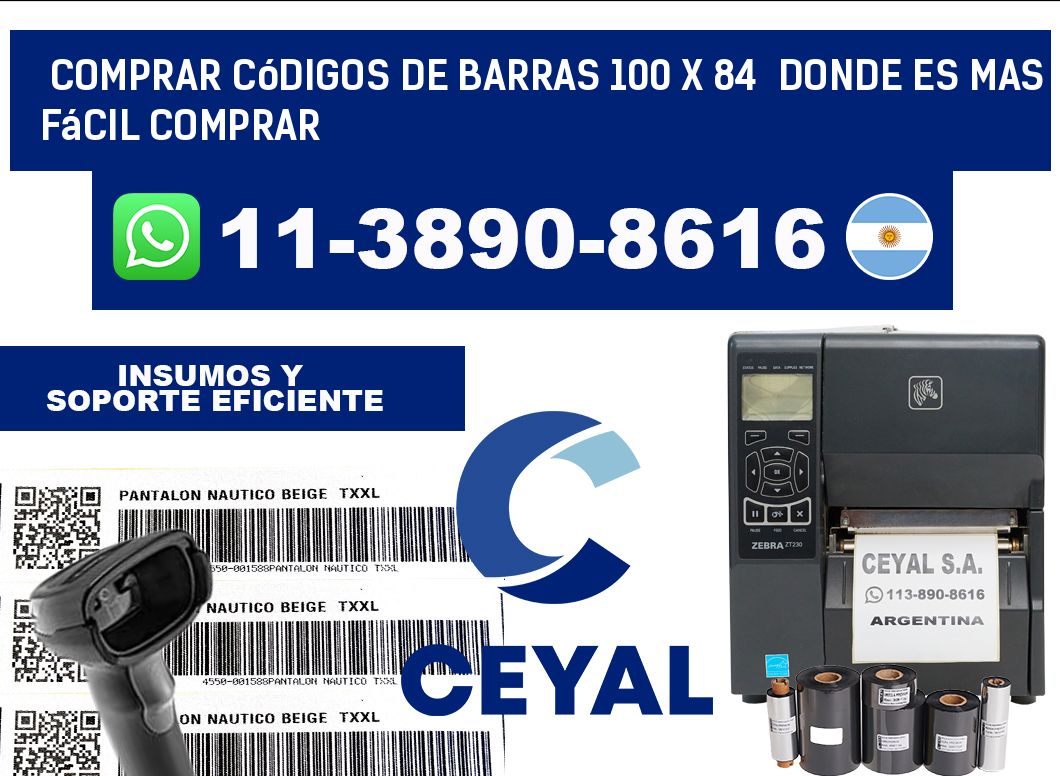 Comprar códigos de barras 100 x 84  Donde es mas fácil comprar