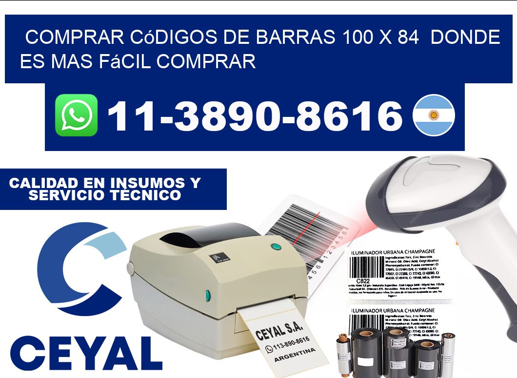 Comprar códigos de barras 100 x 84  Donde es mas fácil comprar