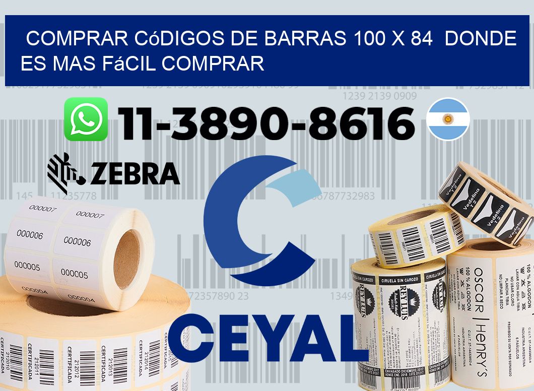 Comprar códigos de barras 100 x 84  Donde es mas fácil comprar