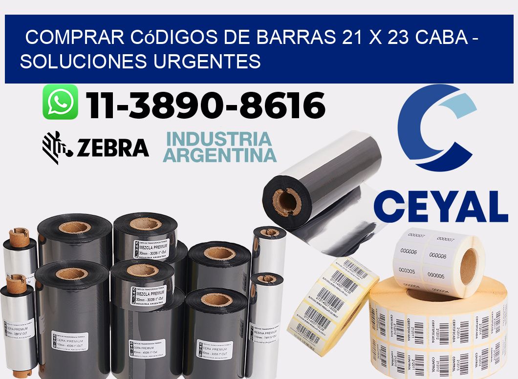 Comprar códigos de barras 21 x 23 CABA - soluciones urgentes
