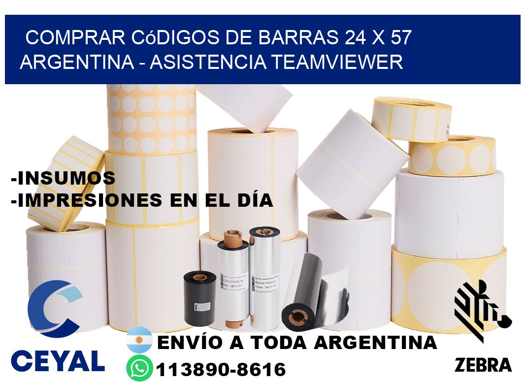 Comprar códigos de barras 24 x 57 argentina - asistencia teamviewer