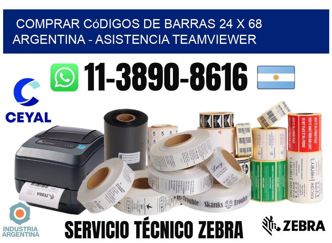 Comprar códigos de barras 24 x 68 argentina - asistencia teamviewer
