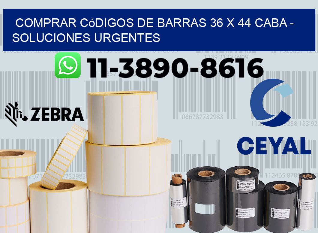 Comprar códigos de barras 36 x 44 CABA - soluciones urgentes