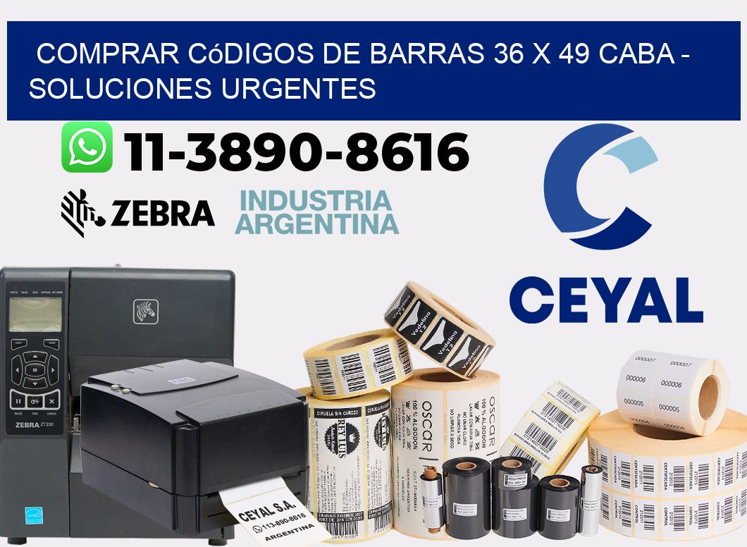 Comprar códigos de barras 36 x 49 CABA - soluciones urgentes