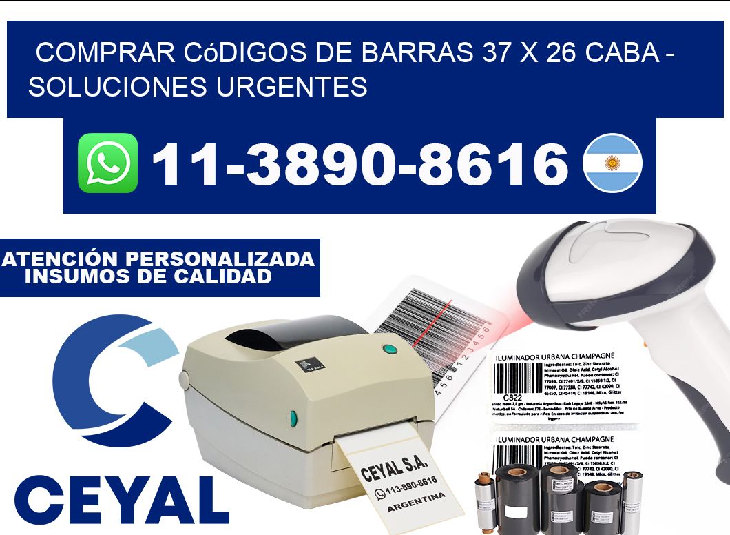 Comprar códigos de barras 37 x 26 CABA - soluciones urgentes