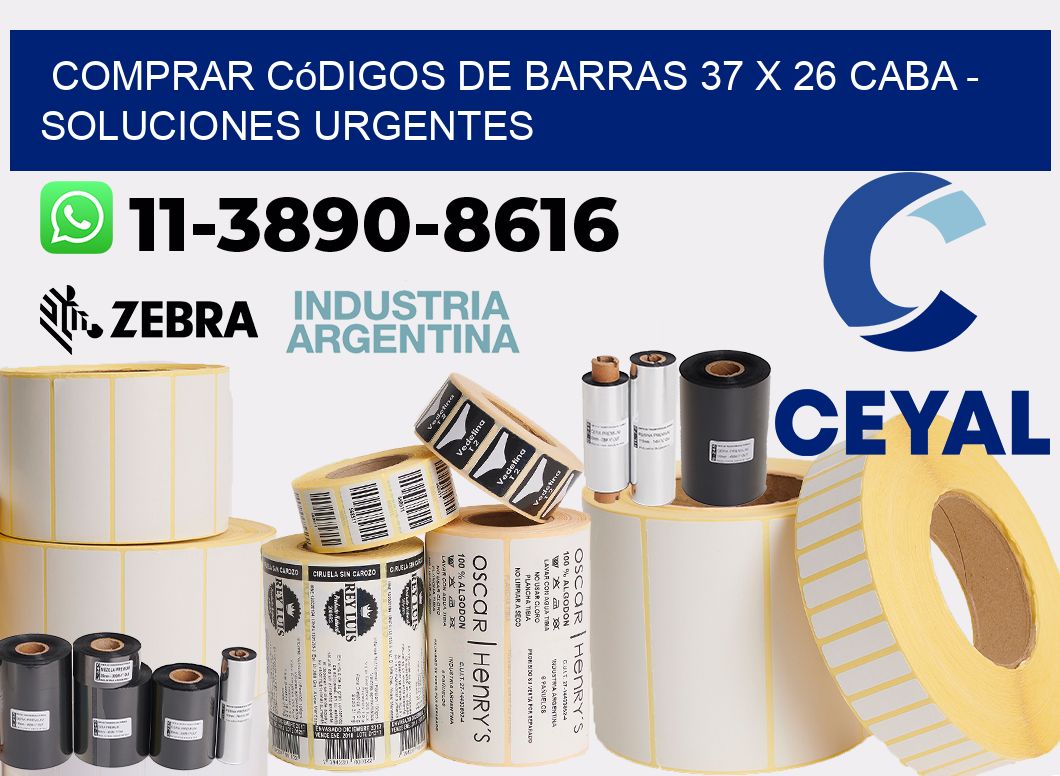 Comprar códigos de barras 37 x 26 CABA - soluciones urgentes