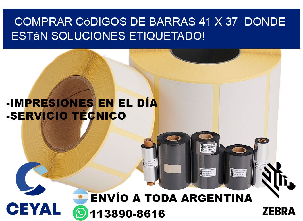 Comprar códigos de barras 41 x 37  donde están soluciones etiquetado!