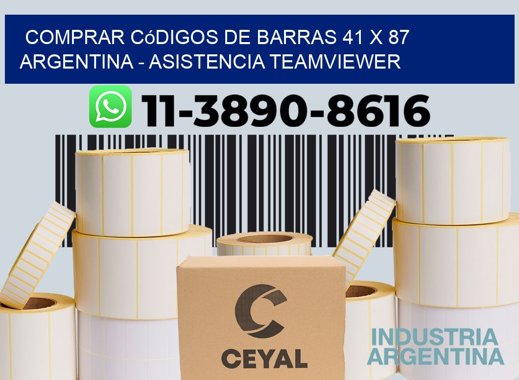 Comprar códigos de barras 41 x 87 argentina - asistencia teamviewer