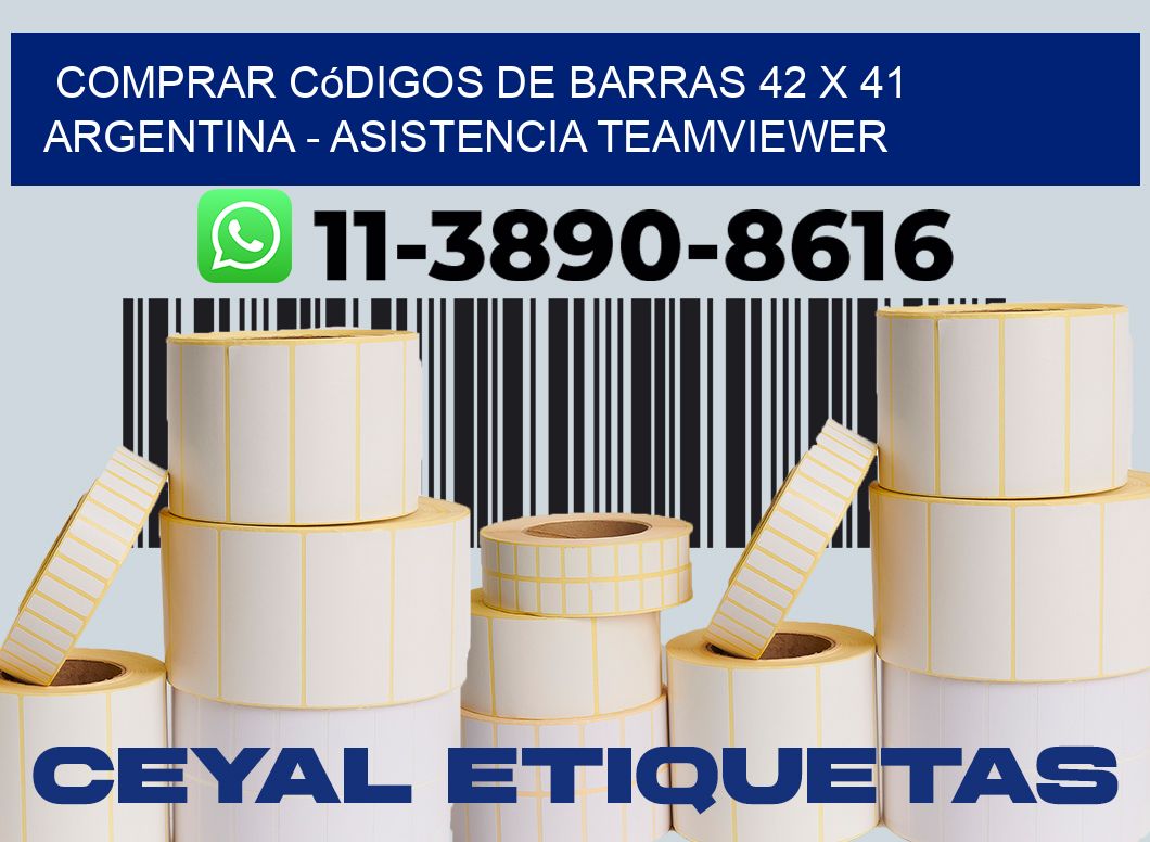 Comprar códigos de barras 42 x 41 argentina - asistencia teamviewer