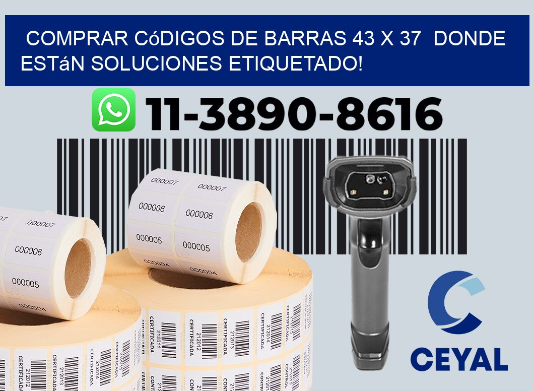 Comprar códigos de barras 43 x 37  donde están soluciones etiquetado!