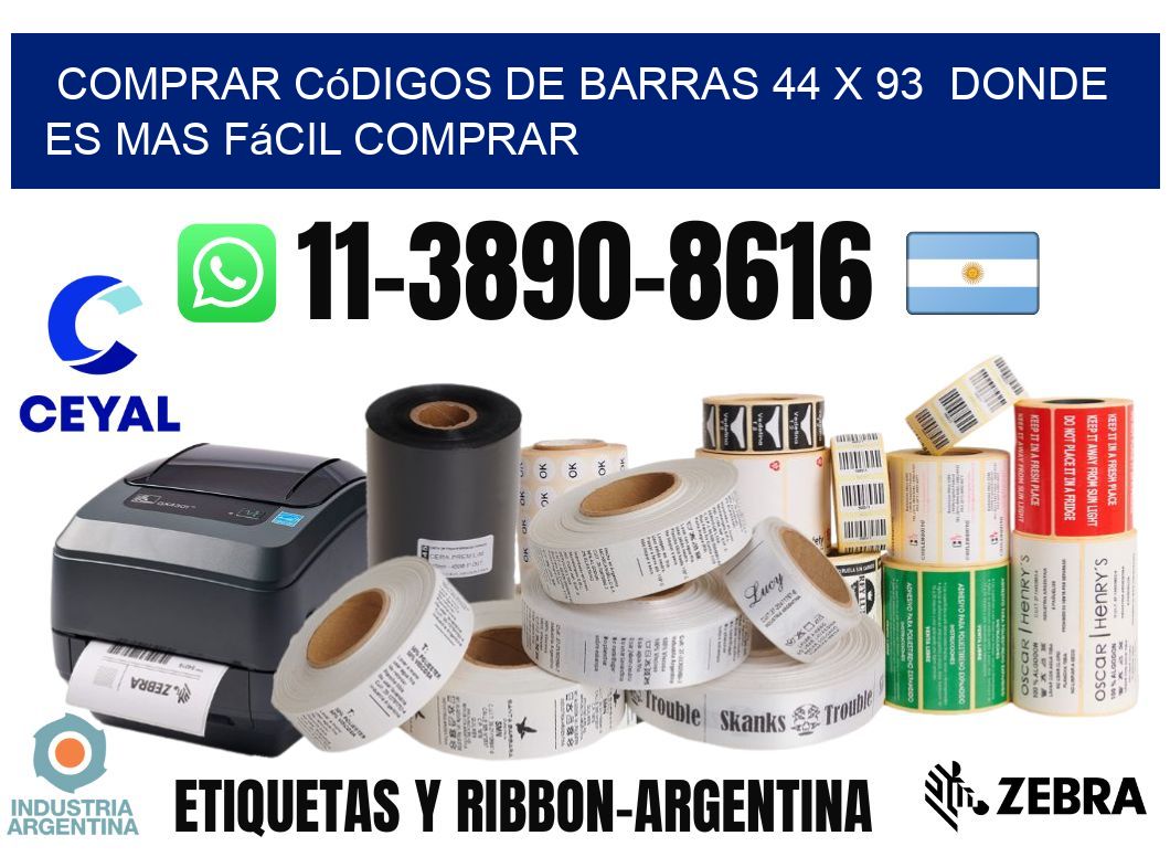 Comprar códigos de barras 44 x 93 Donde es mas fácil comprar