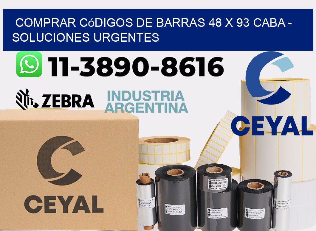 Comprar códigos de barras 48 x 93 CABA - soluciones urgentes