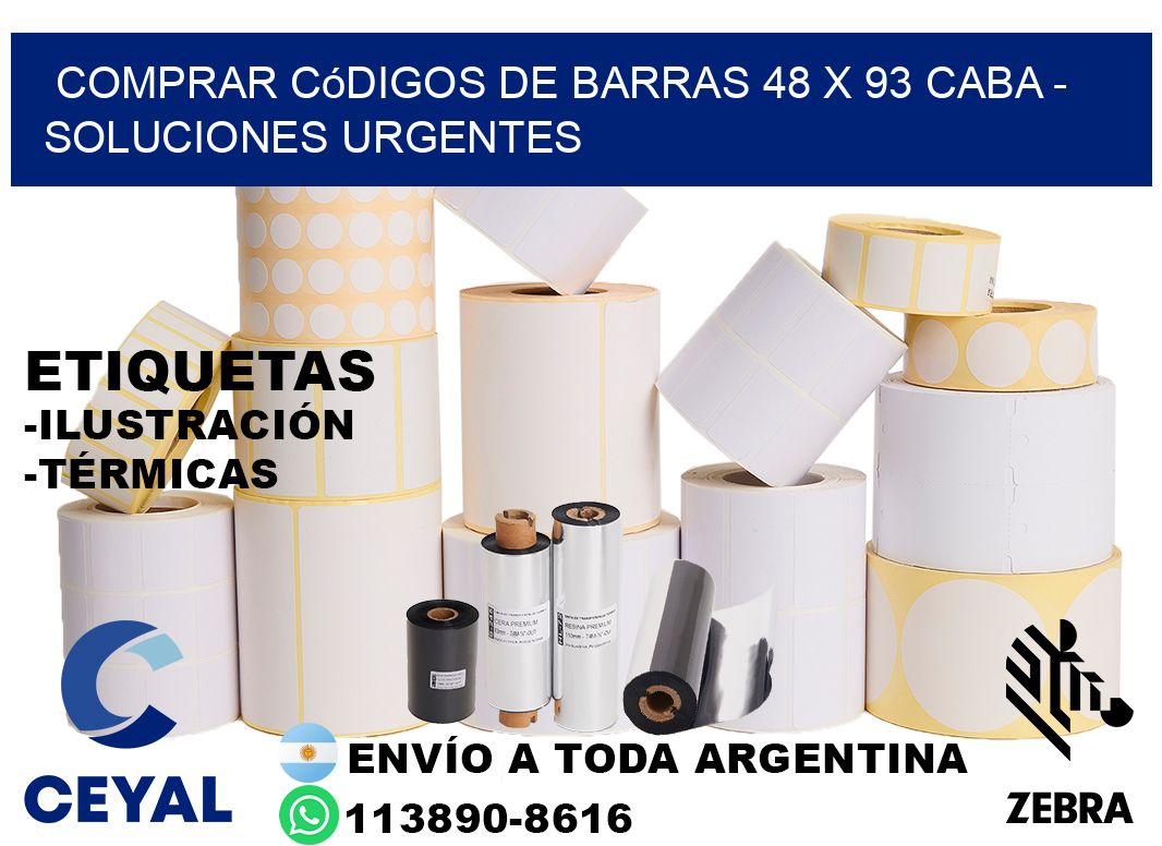 Comprar códigos de barras 48 x 93 CABA - soluciones urgentes