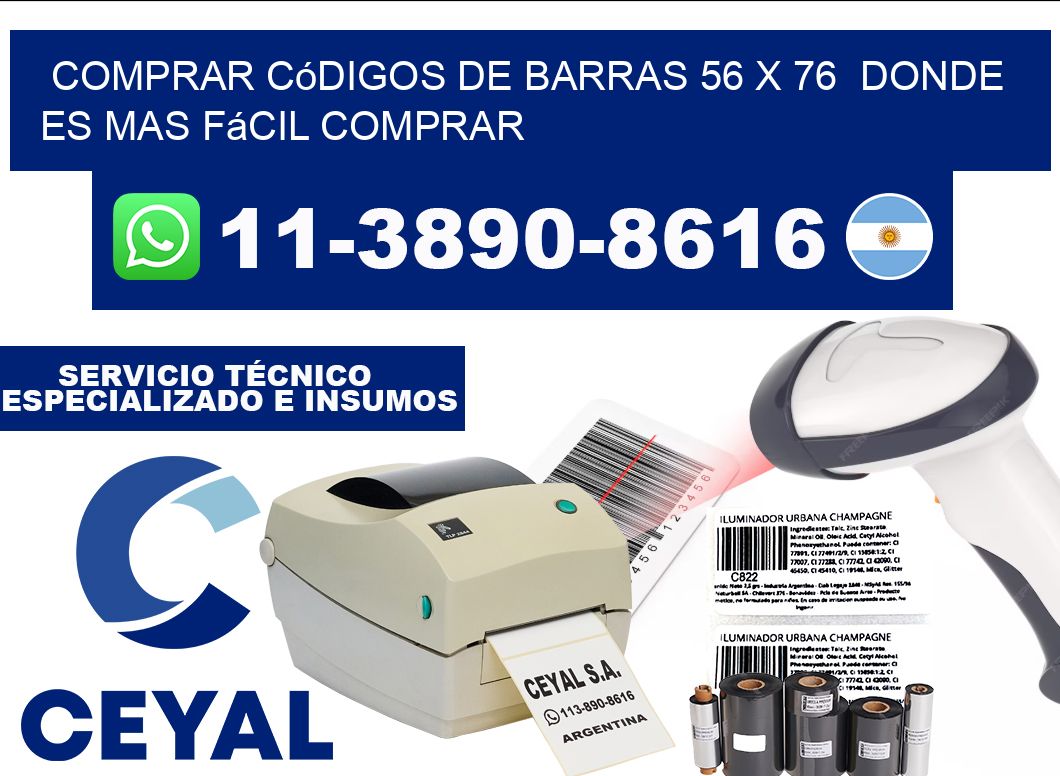 Comprar códigos de barras 56 x 76  Donde es mas fácil comprar