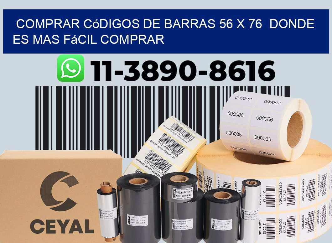 Comprar códigos de barras 56 x 76  Donde es mas fácil comprar