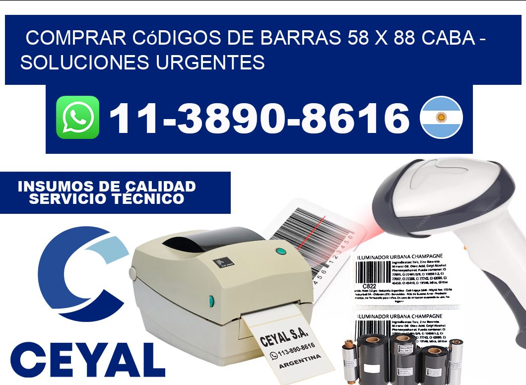 Comprar códigos de barras 58 x 88 CABA - soluciones urgentes