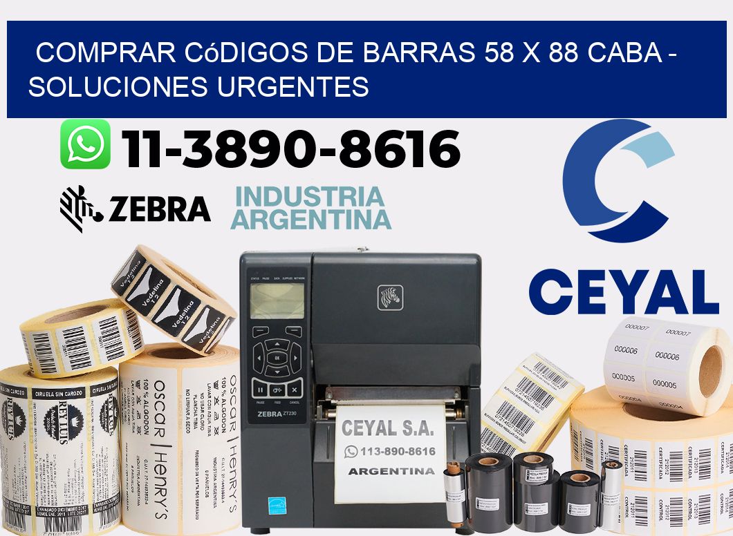 Comprar códigos de barras 58 x 88 CABA - soluciones urgentes
