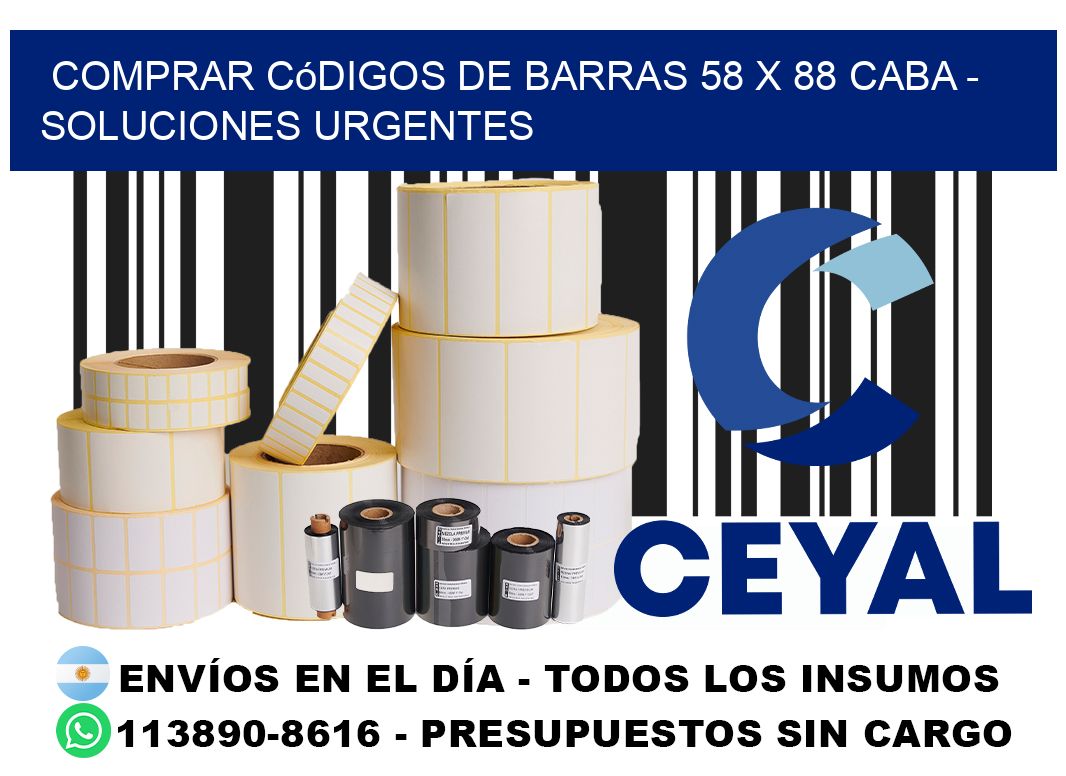 Comprar códigos de barras 58 x 88 CABA - soluciones urgentes