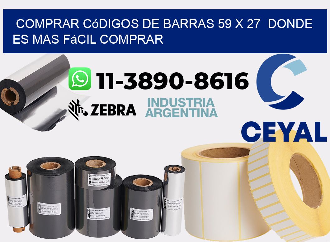 Comprar códigos de barras 59 x 27  Donde es mas fácil comprar