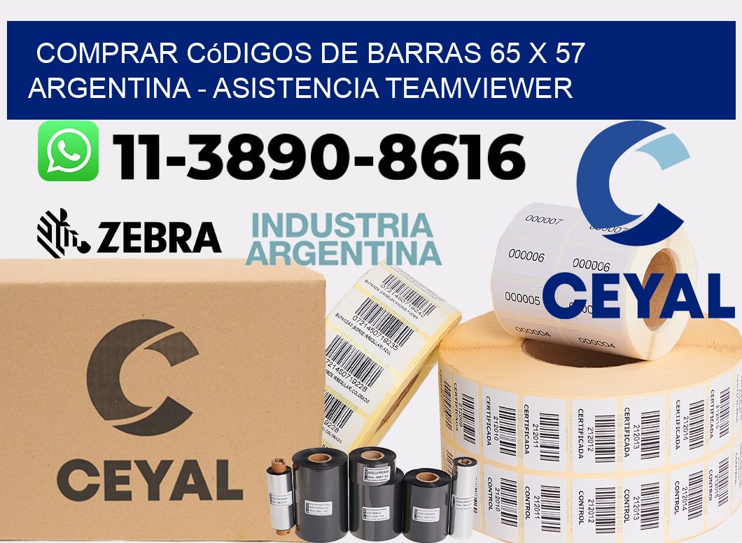 Comprar códigos de barras 65 x 57 argentina - asistencia teamviewer