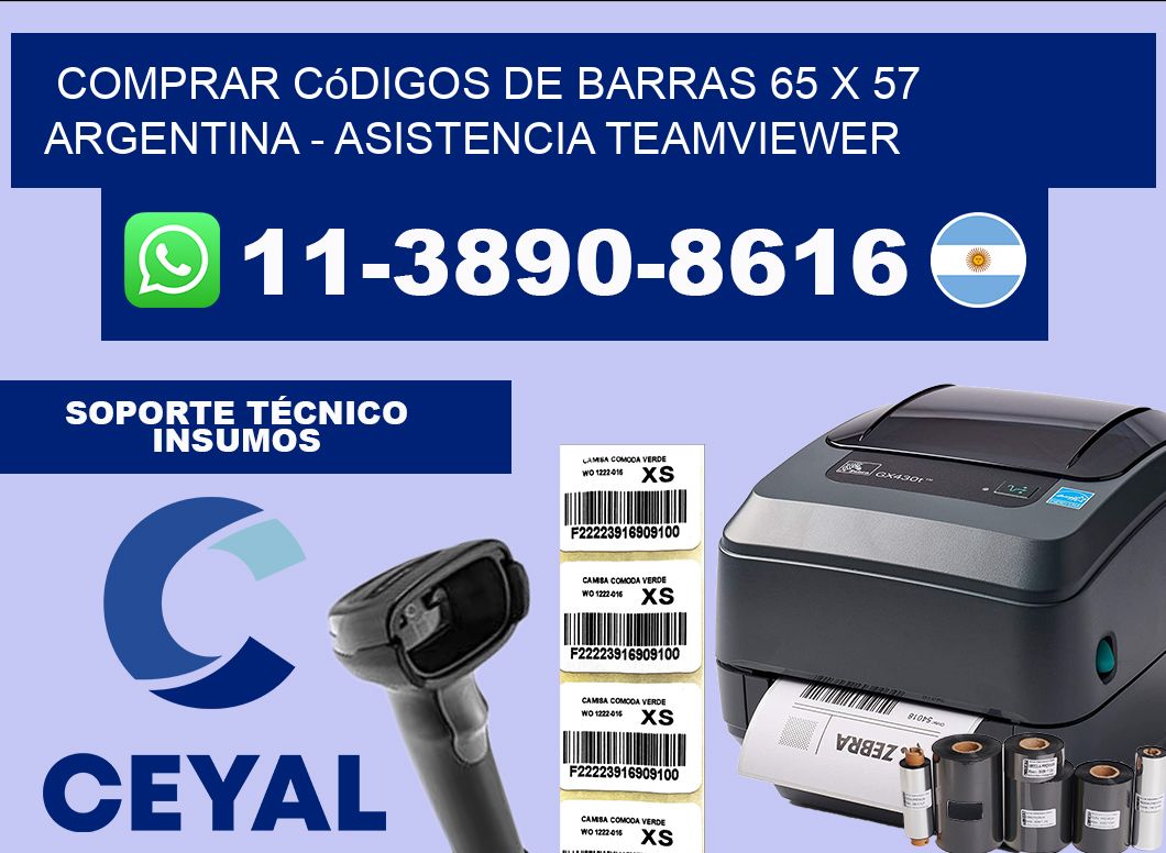 Comprar códigos de barras 65 x 57 argentina – asistencia teamviewer