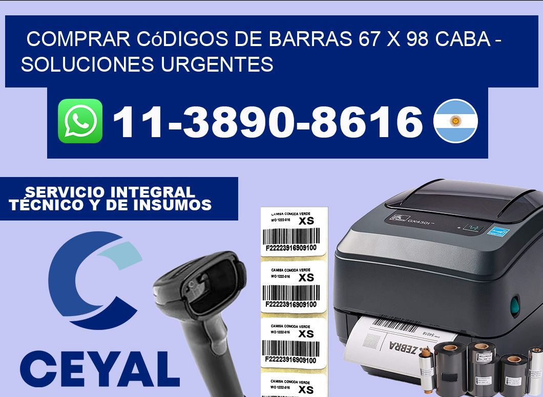 Comprar códigos de barras 67 x 98 CABA – soluciones urgentes