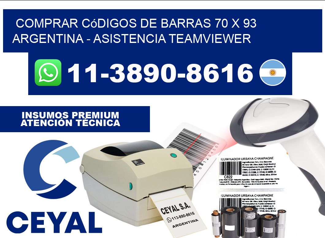 Comprar códigos de barras 70 x 93 argentina - asistencia teamviewer