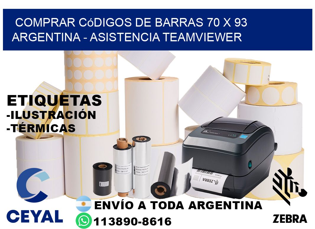Comprar códigos de barras 70 x 93 argentina - asistencia teamviewer