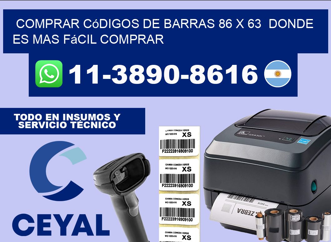Comprar códigos de barras 86 x 63  Donde es mas fácil comprar