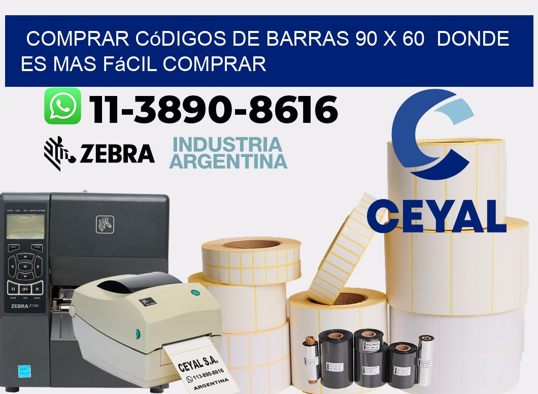 Comprar códigos de barras 90 x 60  Donde es mas fácil comprar