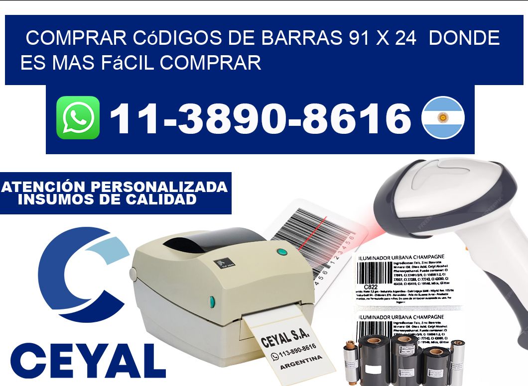 Comprar códigos de barras 91 x 24  Donde es mas fácil comprar