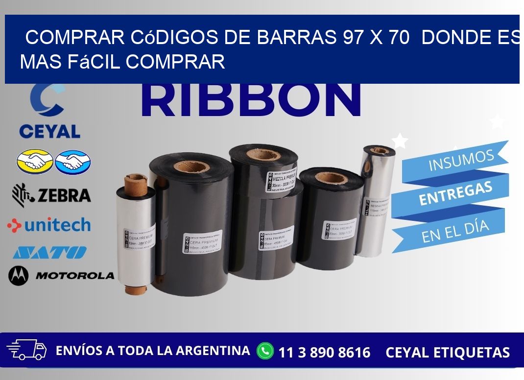 Comprar códigos de barras 97 x 70  Donde es mas fácil comprar