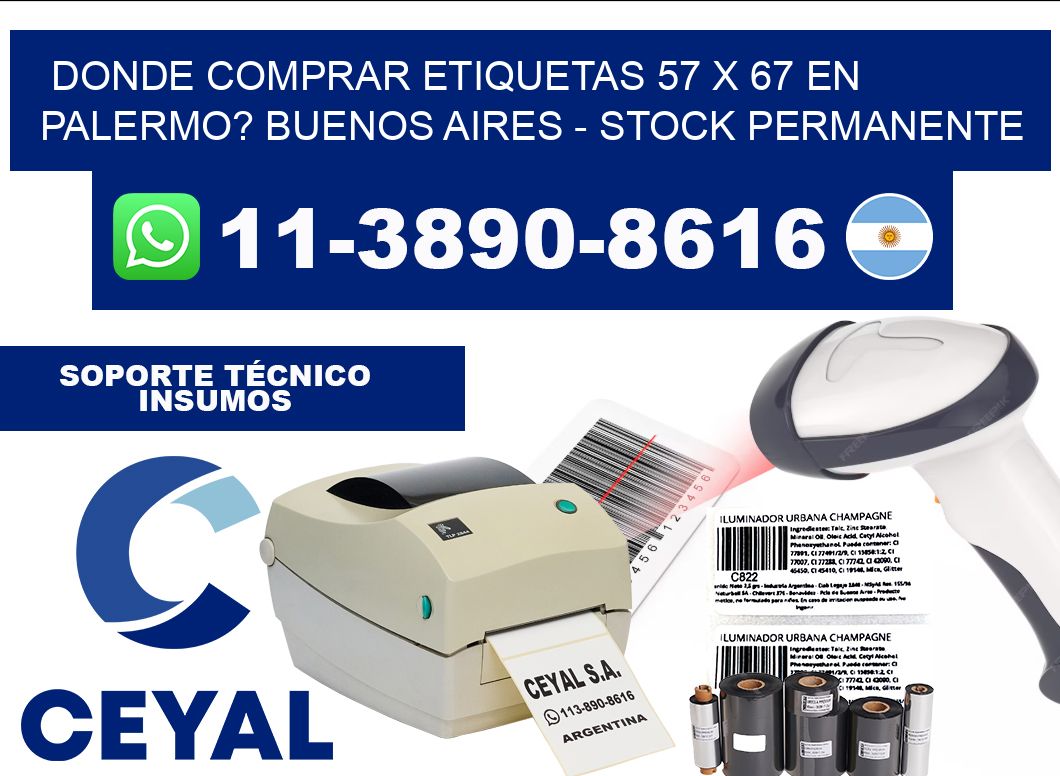 Donde Comprar etiquetas 57 x 67 en PALERMO? Buenos Aires - Stock permanente