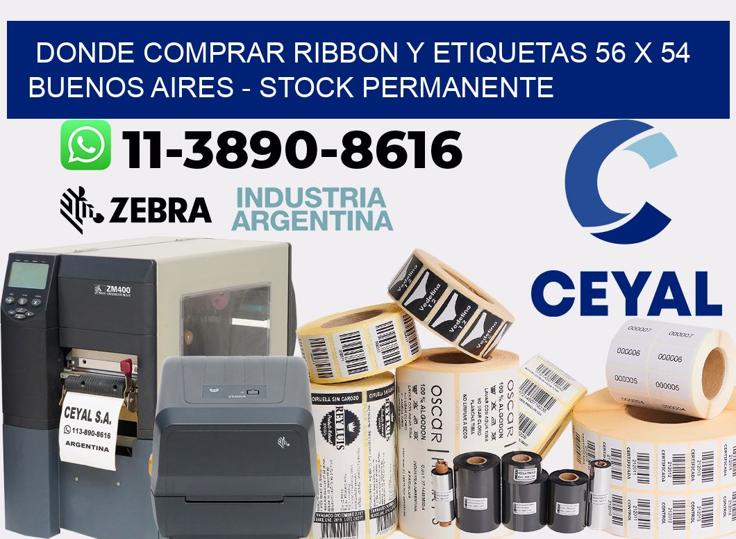 Donde Comprar ribbon y etiquetas 56 x 54 Buenos Aires - Stock permanente