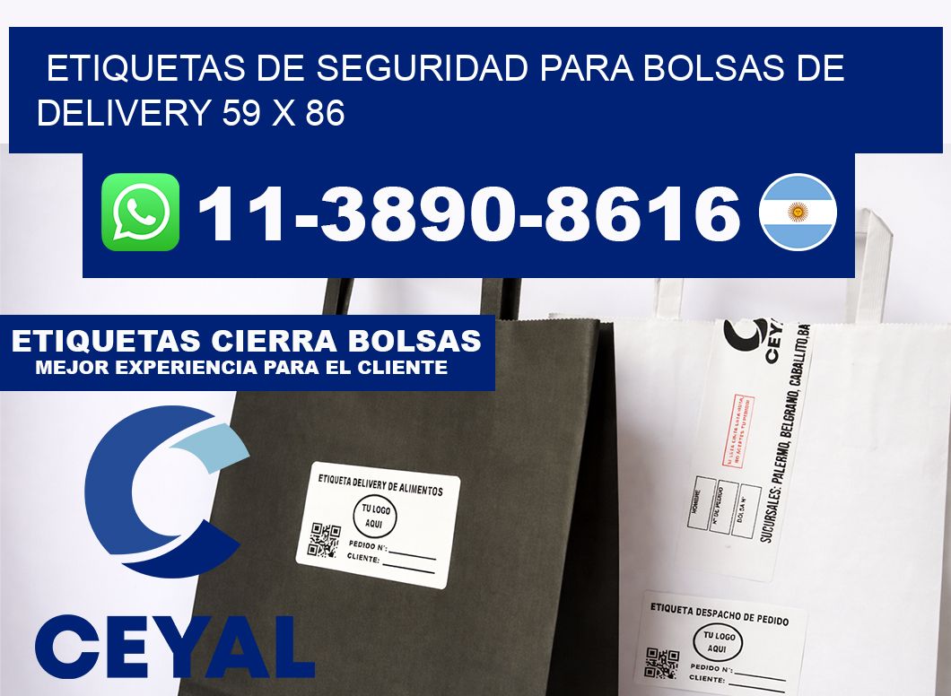 ETIQUETAS DE SEGURIDAD PARA BOLSAS DE DELIVERY 59 x 86